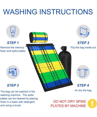 Buy Premium 100% Cotton Acupressure Mat & Pillow Set - Soothing Massage Mat for Neck Pain Relief & Muscle Stimulation - International Shipping Available - Buy Online on GoSupps.com