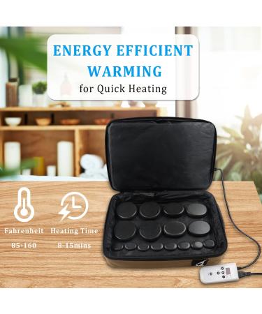 Portable Hot Stones Warmer Set - Digital Electric Heater Kit for Spa & Salon Massages - Buy Online on GoSupps.com
