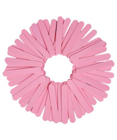100 Pcs Mini Nail File Set Double-Side Emery Boards for Nails Disposable 180/240 Grit Nail Files Nail Buffer Block for Natural Nails Polisher Manicure Home and Salon Use (Pink)