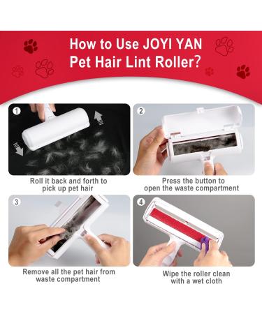 JOYI YAN 3 Piece Pet Bath Cleaning Kit - Hair Removal Roller, Grooming Gloves, Portable Brush for Dogs and Cats - Buy Online on GoSupps.com
