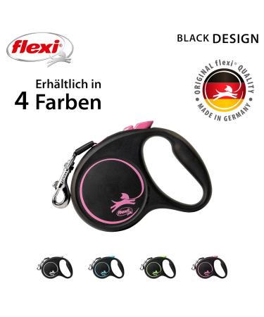 Buy Flexi Retractable Leash Design Black/Pink - Size S | International Shipping Available - Buy Online on GoSupps.com
