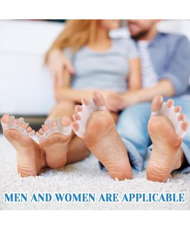 4-Piece Silicone Toe Spreader & Separator | Hammer Toe Correction for Hallux Valgus | Unisex Transparent Design - Buy Online on GoSupps.com