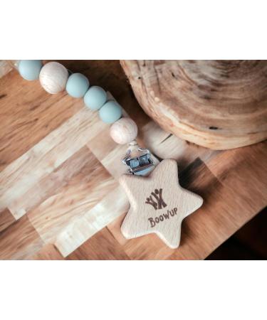 BOOWUP Baby Dummy Clips Silicone Holder - Turquoise&Lilac Soother Chain for Boys and Girls | BabyNewborn Pacifier Soother Clips - Buy Online on GoSupps.com