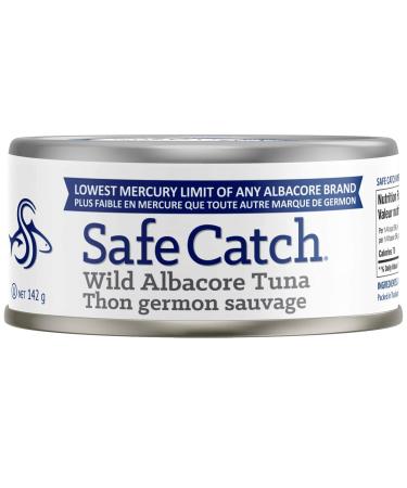 Safe Catch Wild Albacore Tuna Canned Low Mercury Can Tuna Fish Steak Gluten-Free Keto Food Non-GMO Kosher Paleo-Friendly High Protein Every Can Of Tuna Is Tested No Water Oil Tuna Pack of 12 5oz Original 142 g (Pack of 12)