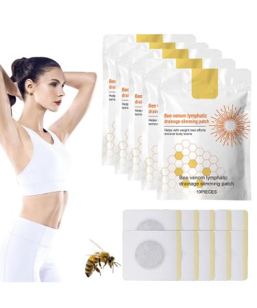 Bee Venom slimming patches Bee Venom Lymphdrainage Slimming Patch Bee Venom Patches Speed Up Basal Metabolic Rate and Bee Vitality (5 BAG) 5 bags