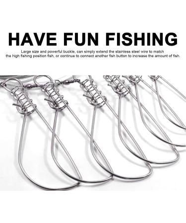 Hunter's Tail Fish Stringer - Heavy Duty Stainless Steel Wade Fishing Clip with 10 Snaps - Buy Online on GoSupps.com