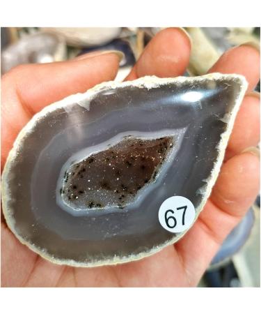 Natural Original Raw Agate Crystal Geode Cutting Hole Feng Shui Decor Stone Specimen Craft Collectibles (Size : 200-250g) - Buy Online on GoSupps.com