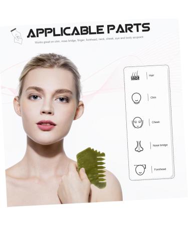 Buifulsic Xiuyan Jade Massage Comb | Jade Hair Tool & Head Massager for Skin Care - Buy Online on GoSupps.com