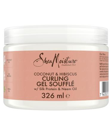 Shea Moisture Coconut & Hibiscus Curling Gel Souffl no silicones or sulphates for thick curly hair 326 ml