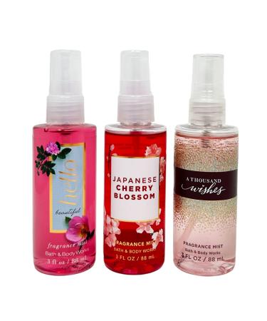 Traditional Fragrances - Lot of 3 Fragrance Mist Travel Size 3 Fl Oz Each