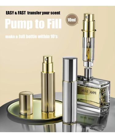 Travelofo Perfume Atomiser Perfume Travel Bottle 10ML Refillable Perfume Spray Bottle Easy to Refill Empty Atomiser Bottle for Purse Handbag Pocket and Luggage (Gold) - Buy Online on GoSupps.com