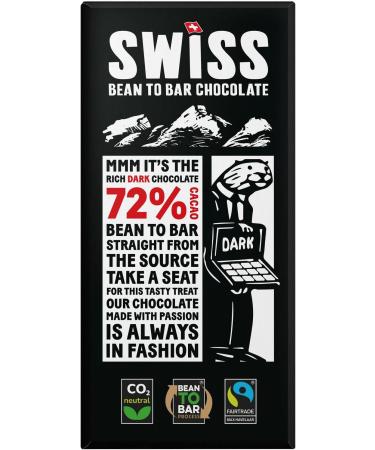 Swiss Chocolat suisse fonc 72 % cacao 14 x 100 g - Buy Online on GoSupps.com