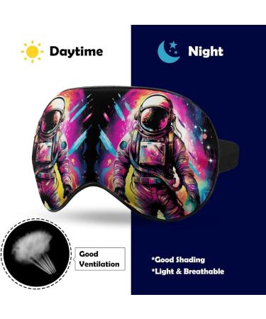 Shop Astronaut Universe Fantasy Galaxy Sleep Mask | Funny Adjustable Eye Cover for Men & Women - Light Blocking Sleep Aid - Buy Online on GoSupps.com