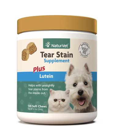 NaturVet Tear Stain Supplement Plus Lutein 120 Soft Chews 9.3 oz (264 g)