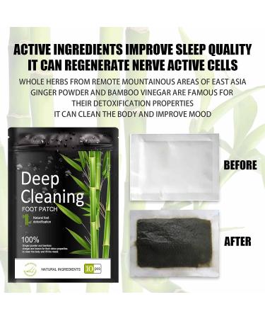 Natural Bamboo Foot Pads - 10 pcs for Better Sleep and Stress Relief | Organic Vinegar & Ginger Powder Combo for Foot & Body Care - Buy Online on GoSupps.com