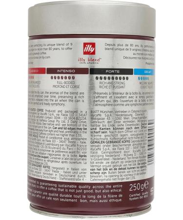  illy Coffee Caffe Espresso 250g - Canned illy Coffee for the Italian Market - Buy Online on GoSupps.com