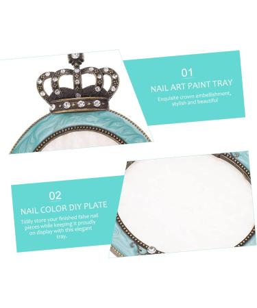  Beatifufu 1 Pc Nail Palette Manicure Cosmetic Mixing Tray Acrylic Makeup Mixing Showing Polish Mixing Nail Art Mixing Foundation Pigment Nail Alloy Frame - Buy Online on GoSupps.com