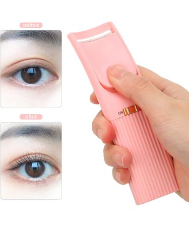 Qukaim Mini Eyelash Curler Heated Eyelash Curler Handheld Electric Intelligent Temperature Control Long-Lasting Styling Mini Pink Curler - Buy Online on GoSupps.com