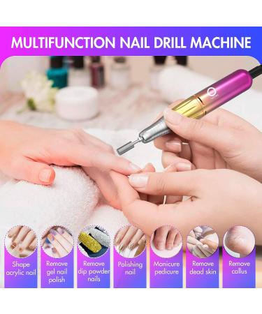 OHZOIRIC Electric Nail Drill 45000RPM - Professional Portable Nail File Kit for Manicure, Pedicure, Acrylic & Gel Nails - High-Speed Nail Drill for Home & Salon Use - Buy Online on GoSupps.com