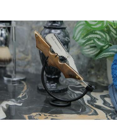 TAKAHASHI Professional Straight Razor for Men - Custom Wood Batman Logo Handle Classic Barber Kit with 100 Free Blades for Ultimate Grooming - Buy Online on GoSupps.com