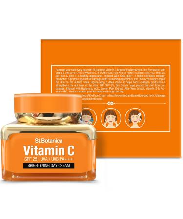 StBotanica Vitamin C Brightening Day Cream with SPF 30 - Radiant Skin 50g - Anti-Aging UVA/UVB Protection - Buy Online on GoSupps.com