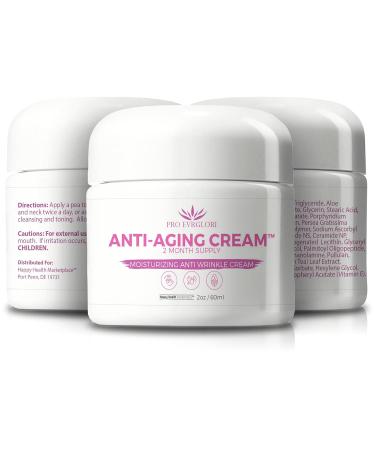 Pro Evrglori Anti Aging Cream - Best Anti Wrinkle Skin Cream for Women - 2 Month Supply - Effective Anti Aging Skincare - Buy Online on GoSupps.com