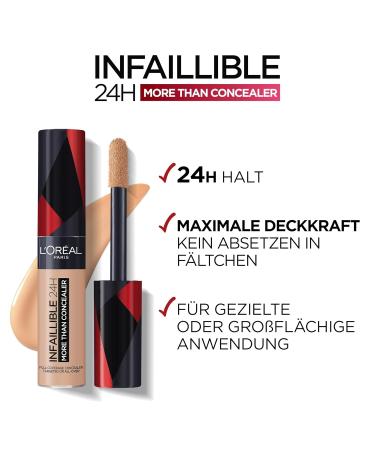 L'Oral Paris Infaillible More Than Concealer 336 Toffee | Long-lasting Coverage & Refreshing Finish | 11 ml - International Shipping_AVAILABLE - Buy Online on GoSupps.com