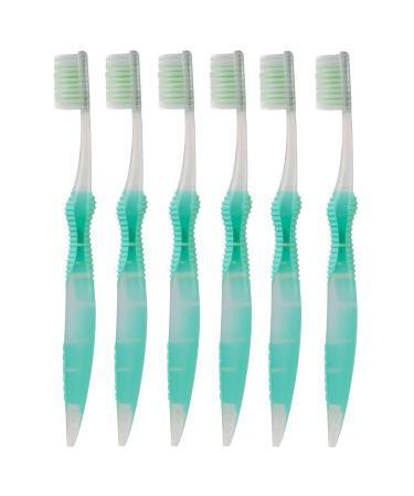 Sofresh Flossing Toothbrush - Adult Size | Your Choice of Color | (6  Teal)