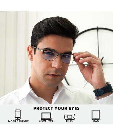 LADEESSE 3-Pack Blue Light Blocking Reading Glasses for Men & Women - Lightweight TR90 Eyeglasses with Anti-Glare Filter (4.0 Black - Buy Online on GoSupps.com