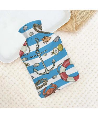 Sailing Hot Water Bottle with Plush Cover - Hand Warmer for Adults & Kids | 26.5x15.3cm | Ideal for Cozy Comfort - Buy Online on GoSupps.com