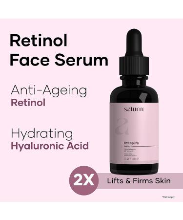 Buy Anti Aging Face Serum with Niacinamide Retinol & Vitamin C - Reduces Wrinkles & Dullness 30ml - Buy Online on GoSupps.com