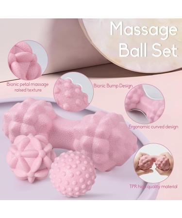Buy Megavow 3 Massage Ball Set - Fascia & Trigger Point Massage Balls for Back Feet Hands & Neck - Pink International Shipping Available - Buy Online on GoSupps.com