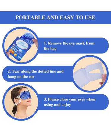 ALAREWO 22 Packs Steam Eye Mask for Dry Eyes & Fatigue - Self Heating Disposable Spa Warm Eye Compress for Stress Relief & Headache - Unscented (22 Count) - Buy Online on GoSupps.com
