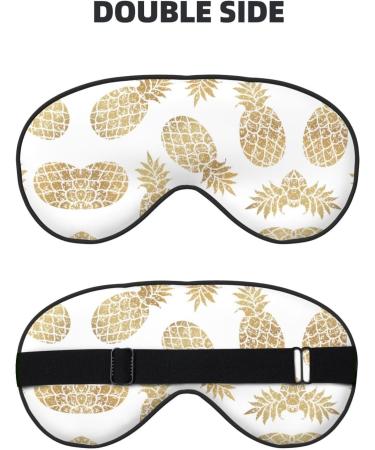 Golden Pineapple Sleep Eye Mask - Soft Light-Blocking Blindfold for Travel | Eliminate Fatigue & Enhance Sleep - Buy Online on GoSupps.com