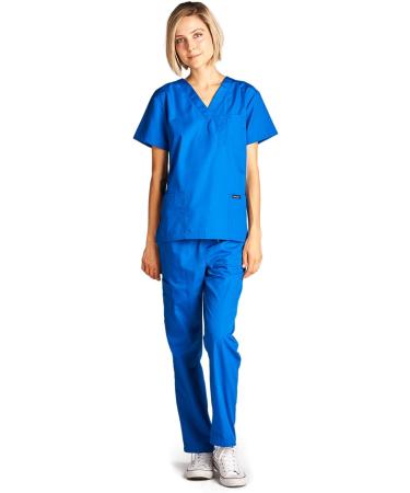 Dagacci Royal Blue XXXL Unisex Medical Scrub Set for Men & Women - Buy Online on GoSupps.com