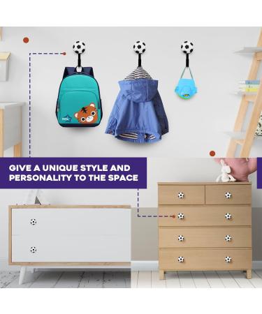 Doja Barcelona | Children's Furniture Buttons & Wall Hooks | 8 Ball Design | Rubber & Zinc Aluminum - Football Theme - Buy Online on GoSupps.com