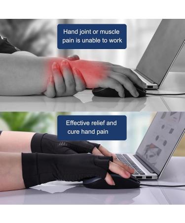 Copper Compression Arthritis Gloves for Men & Women - Cenawin Fingerless Carpal Tunnel Relief Reduces Hand Pain & Swelling | Large Size - Buy Online on GoSupps.com