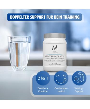MORE Creatine + Carnitine 500g - Natural Creatine Monohydrate Powder for Enhanced Performance | International Shipping Available - Buy Online on GoSupps.com