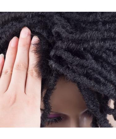 YEZHIQIU 8 Short Dreadlock Wig - Natural Black Synthetic Hair, Heat Resistant Faux Afro Locs Braids Wigs (1B) - Buy Online on GoSupps.com