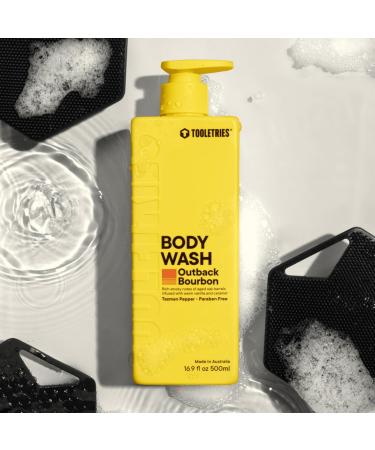 Tooletries Superior Lather Men's Body Wash - Outback Bourbon Scent | Moisturizing Shower Gel with Tazman Pepper | Paraben Free | 500ml Reusable Bottle - International Shipping Available - Buy Online on GoSupps.com