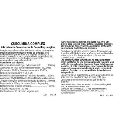 Viridian High Potency Curcumin Complex 30 veg caps - Buy Online on GoSupps.com