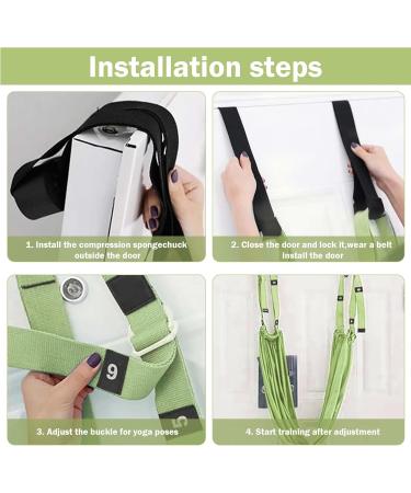 Green Yoga Hammock & Stretching Band - Enhance Flexibility for Yoga Ballet Pilates & Gymnastics | International Shipping Available - Buy Online on GoSupps.com