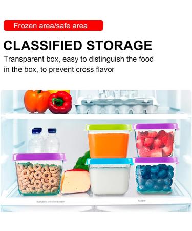 GWAWG 12 PCS Small Plastic Containers with Lids - Food Storage Pots for Baby & Kids - 6 Colors - Snack, Sauce, Meal, Yoghurt, Ice Cream, Salad - Buy Online on GoSupps.com