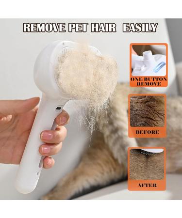 SweetNook Self-Cleaning Cat Brush - Easy Grooming for Cats & Dogs - Remove Static & Flying Hair - White - Buy Online on GoSupps.com