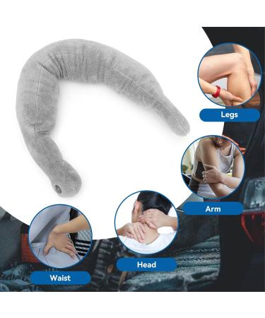 Buy Battery-Operated Vibrating Neck Massager Cushion | 2 Vibration Modes for Ultimate Relaxation - Gray - Buy Online on GoSupps.com