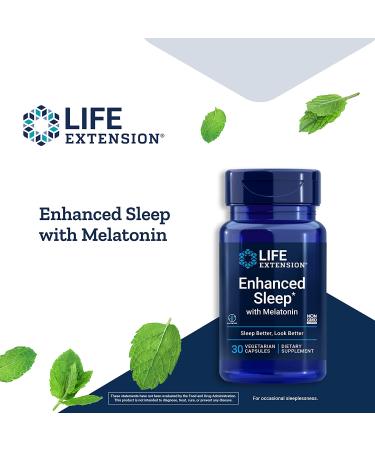 Buy Life Extension Enhanced Sleep with Melatonin - 30 Capsules for Better Sleep - Buy Online on GoSupps.com