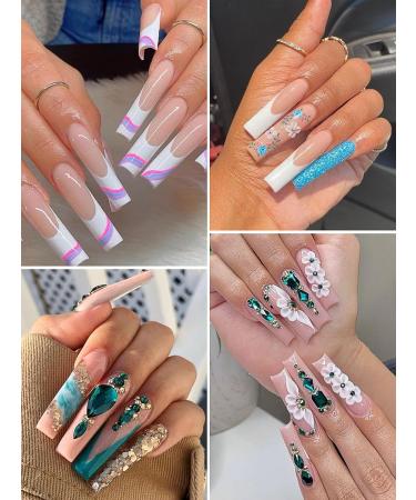 Ebanku 500 Pieces Extra Long Clear Nail Tips - C-Curve Free 10 Sizes with Case & 4 Nail Art Tools for Women & Girls - Perfect for Nail Studios - Buy Online on GoSupps.com