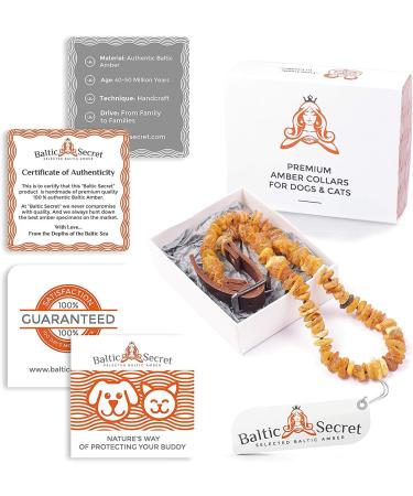 Baltic Secret Amber Necklace for Dogs & Cats - Natural Tick & Flea Protection | 24-26 cm - Buy Online on GoSupps.com