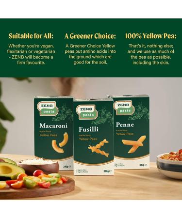 ZENB Pasta & Sauce Starter Pack - Gluten Free & Vegan Friendly Introductory Bundle - 3 Yellow Pea Pasta 3 Sauce 1 Spaghetti & 1 Pasta Agile - Buy Online on GoSupps.com