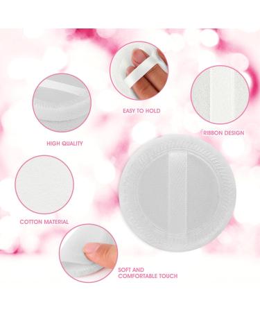Sibba 12 Pieces Loose Powder Puff 2.36 Inch Round Makeup Puff for Powder Foundation Velour Powder Puff with Strap for Loose Powder Mineral Powder Body Powder Wet Dry Makeup Tool White - Buy Online on GoSupps.com